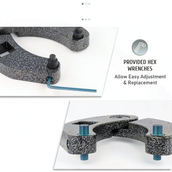 Orion Motor Tech Gland Nut Spanner Wrench Kit for 1" to 6" Gland Nuts, 1266 & 7463 Hydraulic Cylinder Wrench Set, 4pc Large & Small Wrench Set with 1/2" & 3/4" Drive for Hydraulic Cylinders Repairs-2