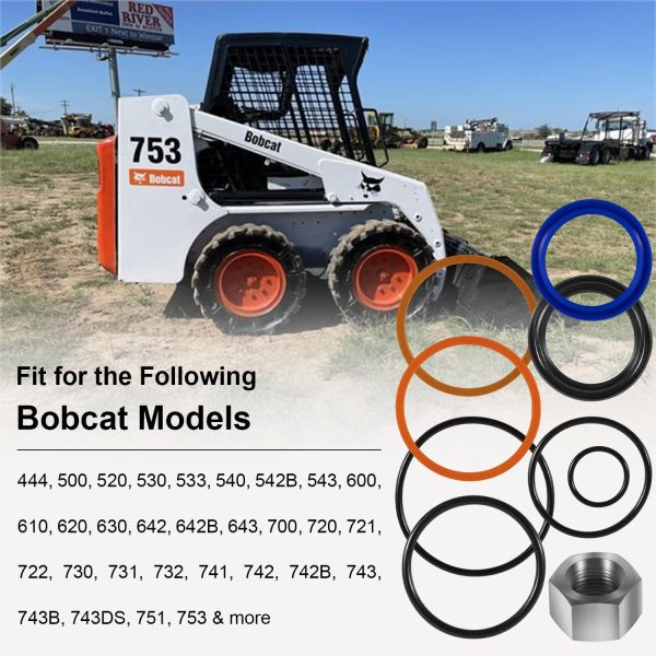 Replacement Skid Steer Lift Hydraulic Cylinder Seal Kit for Bobcat 444-1